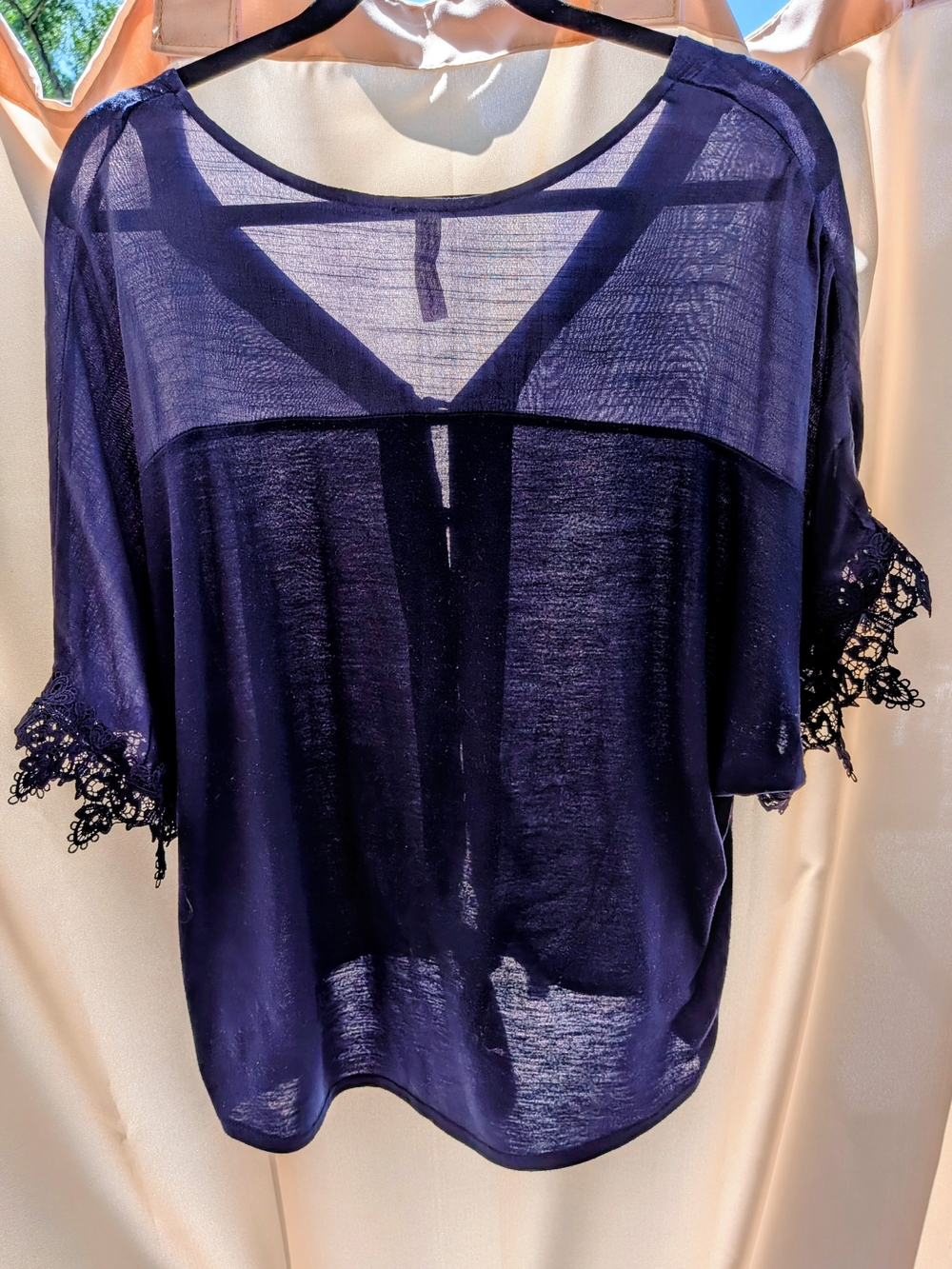 PerSeption Concept, Blue  Button Down Top, XL
